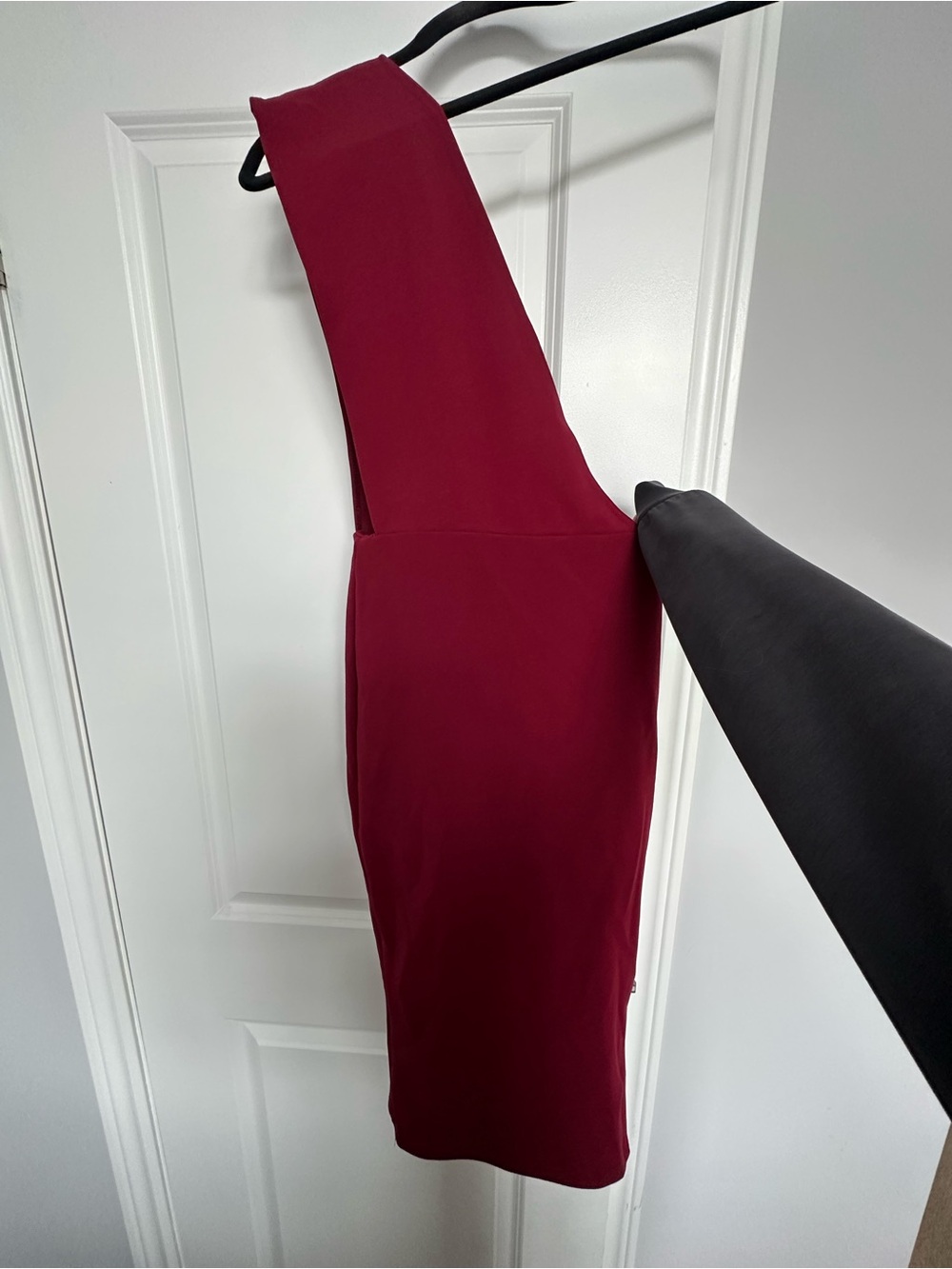 PrettyLittleThing One-Shoulder Burgundy Bodycon Dress